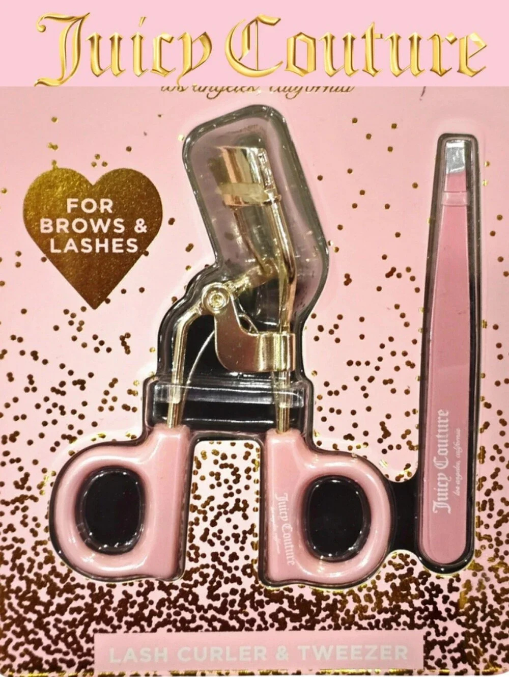 Juicy Couture Lash Curler & Tweezer Duo- Light Pink